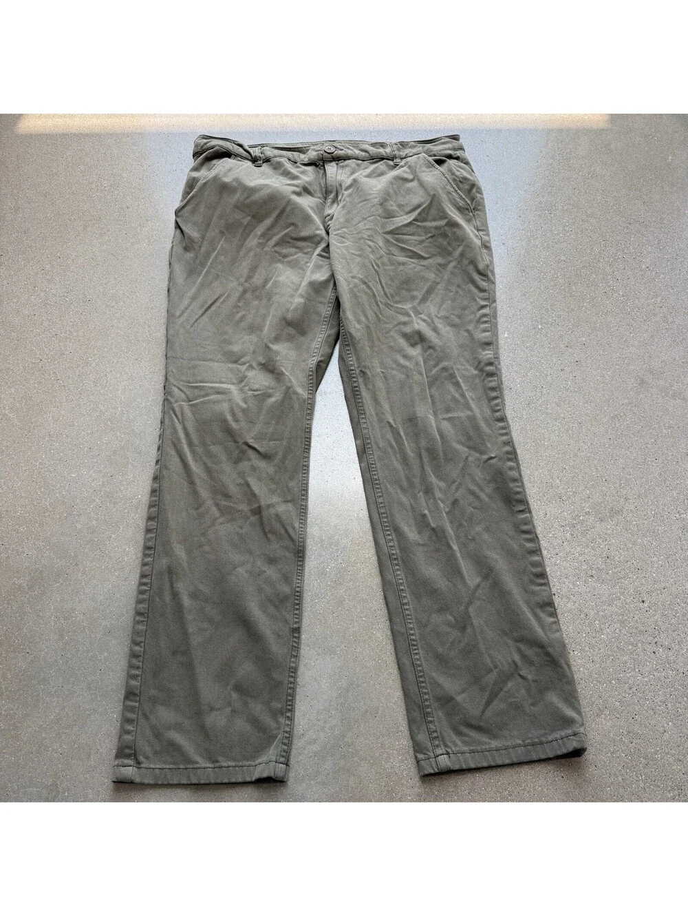 Mugsy Jeans Olives Style Pants Stretch Men's 38 x 32 Army Green Stretch Chino